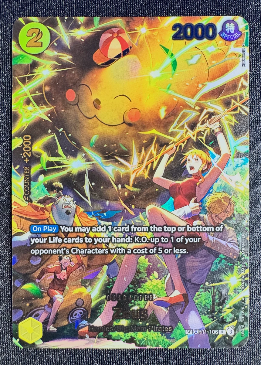 Carte One Piece Zeus OP11-106, extension A Fist of Divine Speed